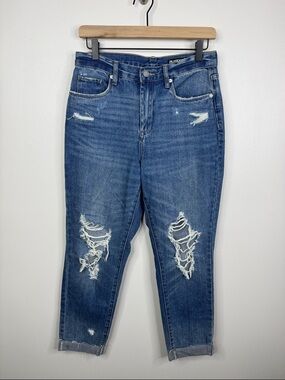 BLANKNYC The Rivington High Rise Tapered Jeans 27 Distressed Dark Wash 90s Fit